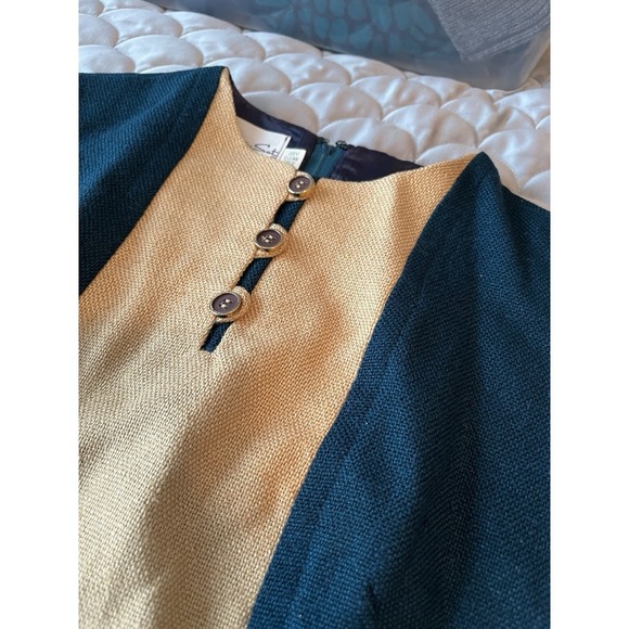 Vintage Country Set Mid Century Dress Knee Length Small (4-6) 70s/80s Preppy - Picture 4 of 10